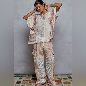 Pol Pot Floral Patchwork Top